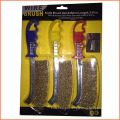 Cepillo determinado del cuchillo del alambre revestido de cobre amarillo de 3PCS 235m m (YY-579)